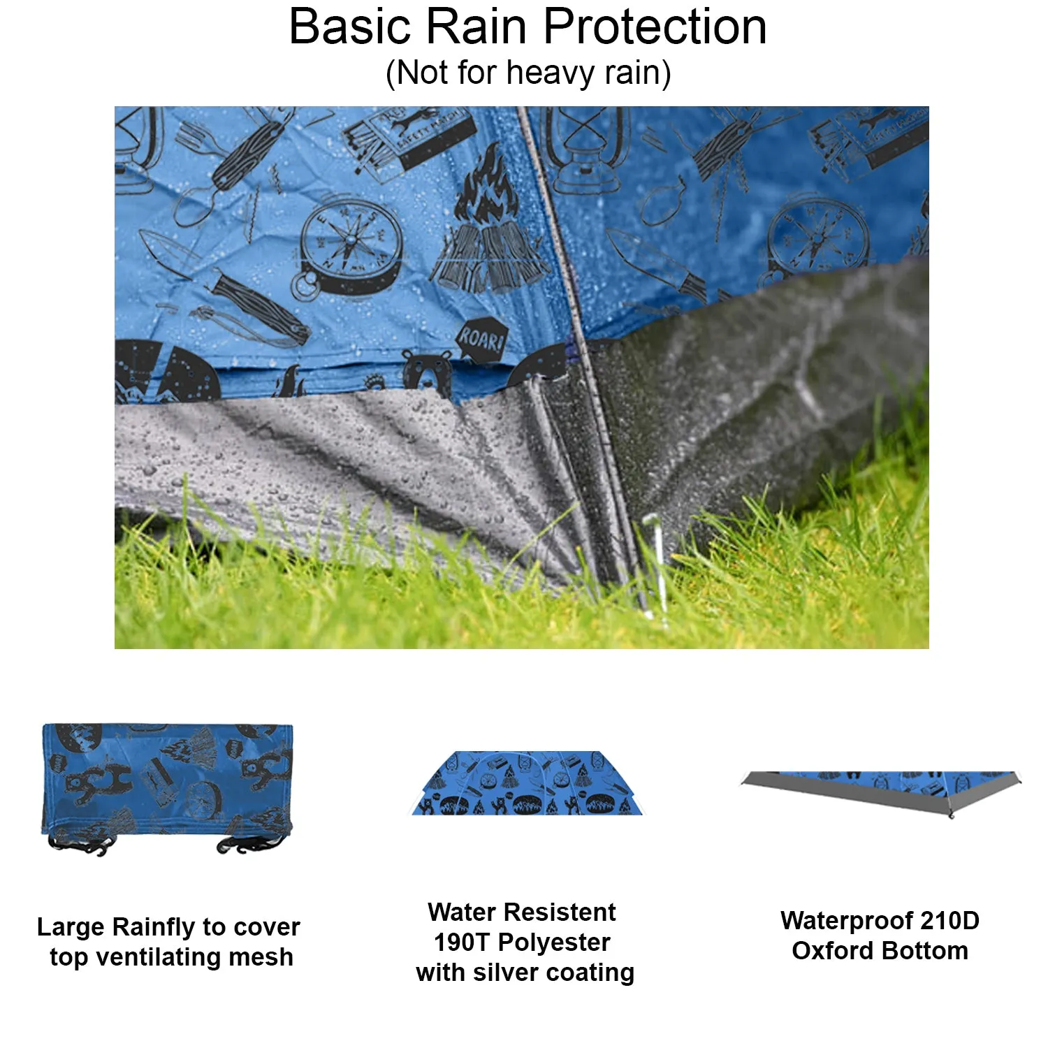 Adventure Theme Kids Camping Tent / Kids Play Tent - Lightweight and Compact (Copy)