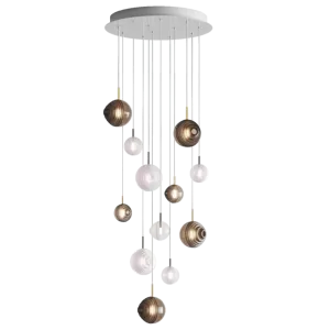 Chandeliers dark & bright star 12 pcs