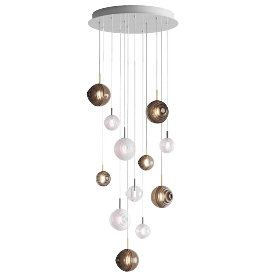 Chandeliers dark & bright star 12 pcs
