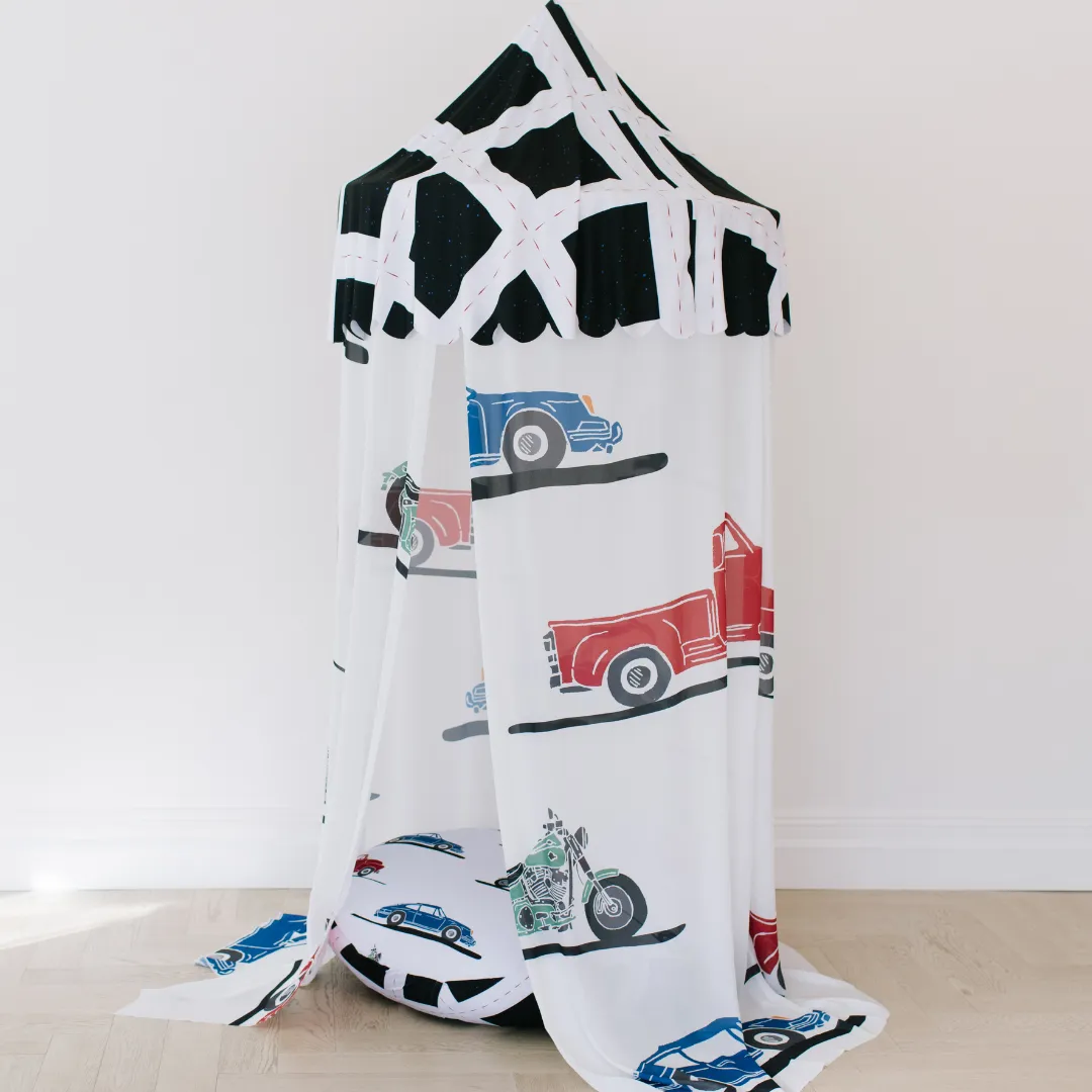 Custom Hanging Canopy Tent   Oversized Floor Pillow | Car Show