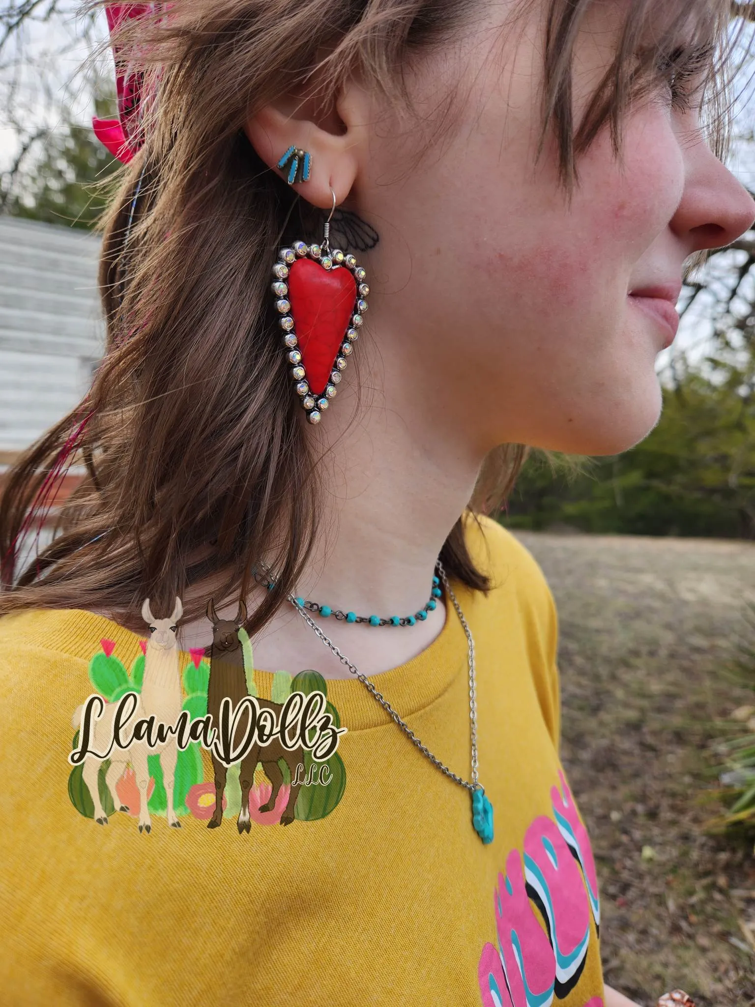 Footprints in the Coop Stud Earrings