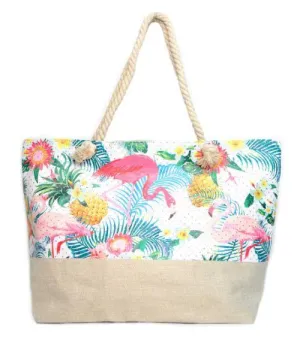 Tropical Rhinestone Tote Bag