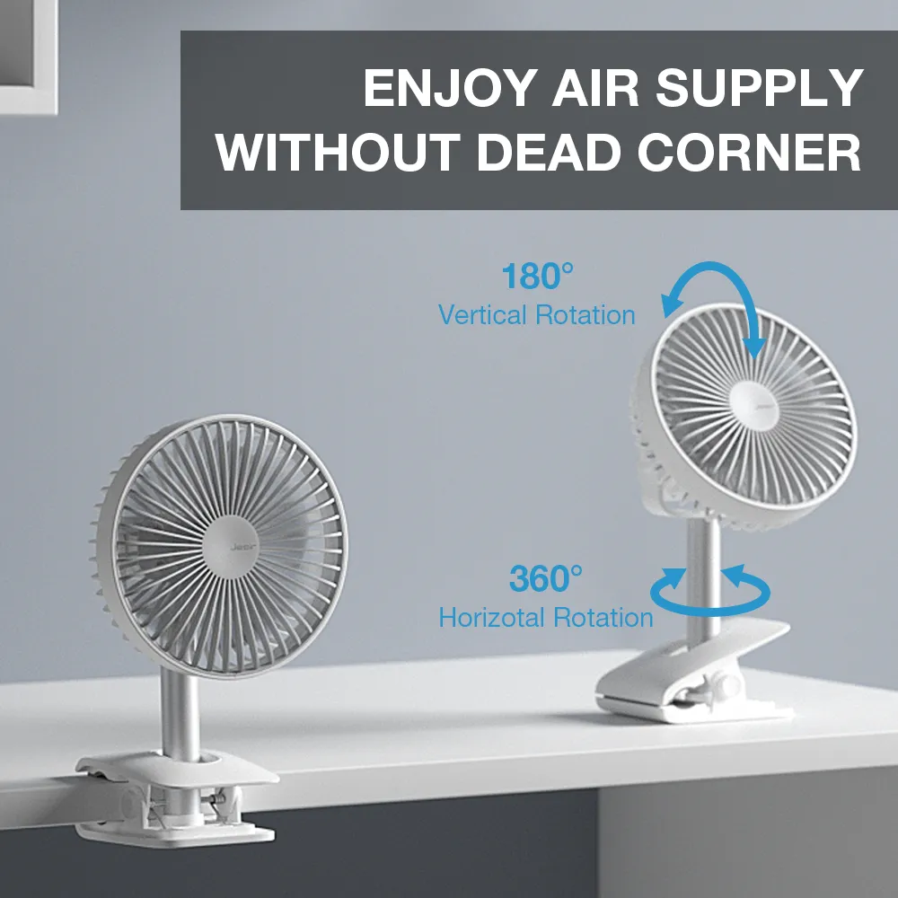 USB Rechargeable 10" Air Clip on Fan